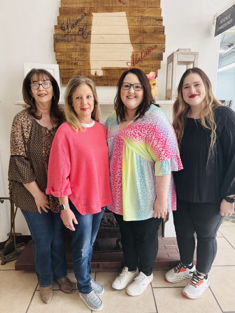 Judy Cantrell, Tammy Bardon, Hannah Crowe, Holly Hobbs, Revenue Commission Office